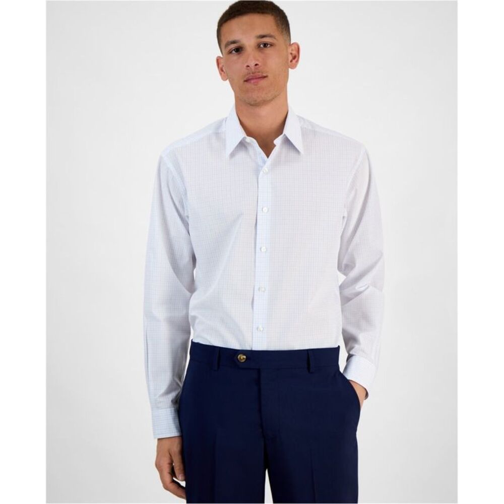 Club Room Mens Micro Check Button Up Shirt, NWT